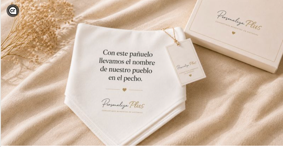 Pañuelo personalizado con el nombre del pueblo